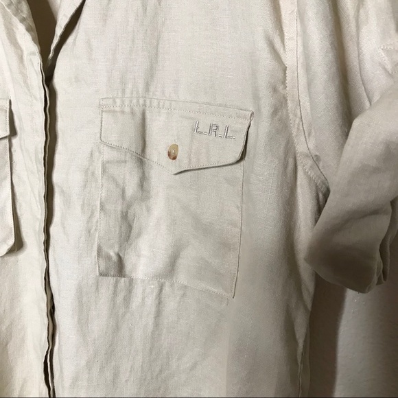 Lauren Ralph Lauren 100% Linen Button Front Shirt - Picture 4 of 8